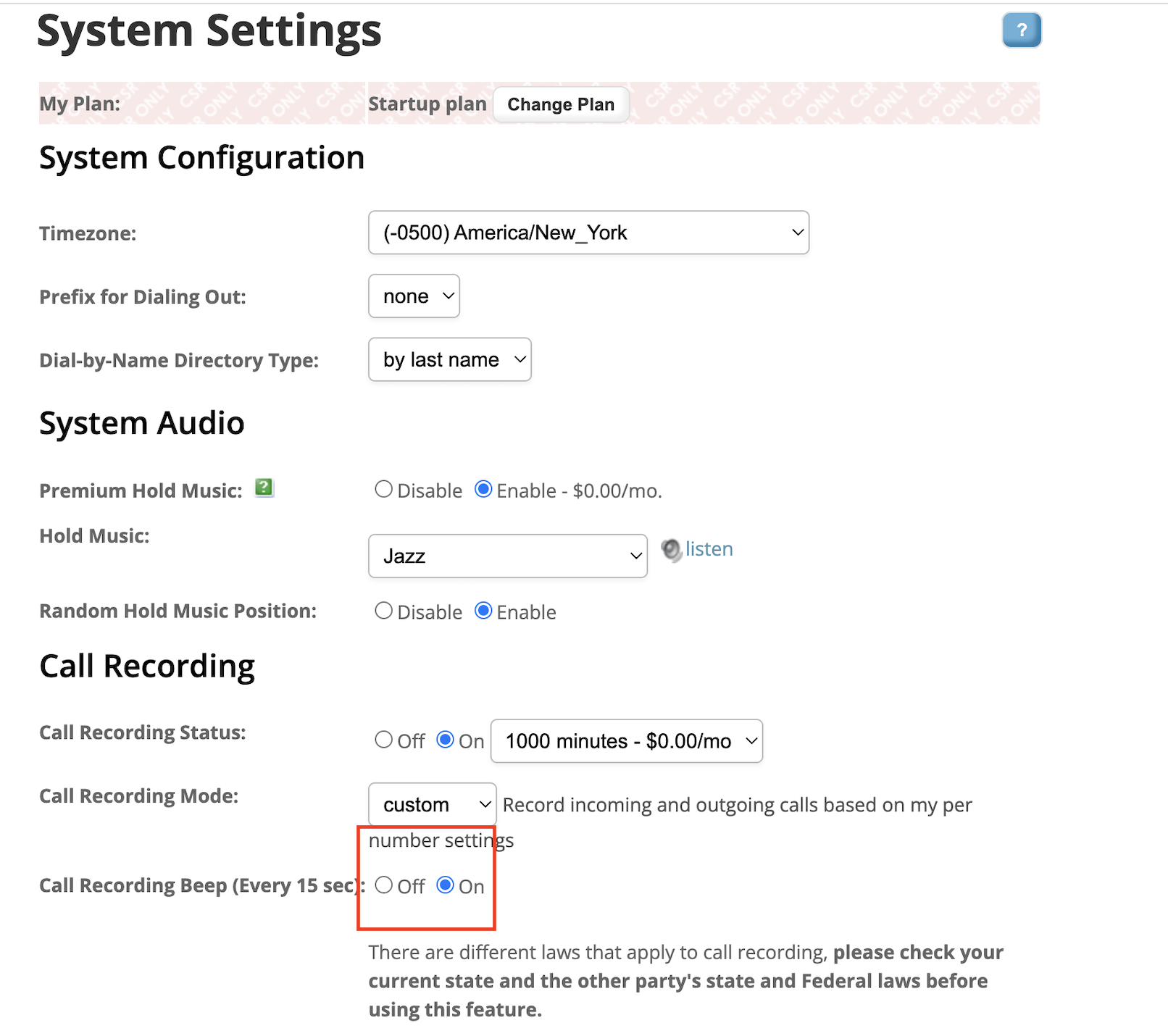 HOW DO I TURN CALL RECORDING OFF intelligence overview